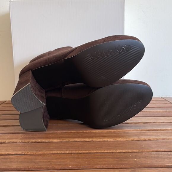 Calvin Klein Uda Booties Dark Brown Women size 9(MSRP$199) - Picture 10 of 13